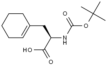 (R)-a-(Boc-amino)-1-cyclohexene-1-propanoic acid 结构式