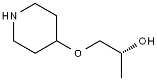 (R)-1-(4-Piperidinyloxy)-2-propanol 结构式