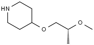 (R)-4-(2-methoxypropoxy)piperidine 结构式