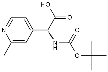 (R)-2-((tert-butoxycarbonyl)amino)-2-(2-methylpyridin-4-yl)acetic acid 结构式