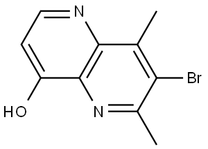 7-bromo-6,8-dimethyl-1,5-naphthyridin-4-ol 结构式