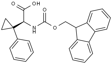 L-Phenylalanine, β-cyclopropyl-β-cyclopropyl-N-[(9H-fluoren-9-ylmethoxy)carbonyl]- 结构式