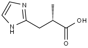 1H-Imidazole-2-propanoic acid, α-methyl-, (αS)- 结构式