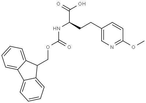 Fmoc-(R)-2-amino-4-(6-methoxypyridin-3-yl)butanoic acid 结构式