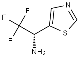 (αR)-α-(Trifluoromethyl)-5-thiazolemethanamine 结构式