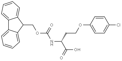 N-Fmoc-O-(4-chlorophenyl)-D-homoserine 结构式