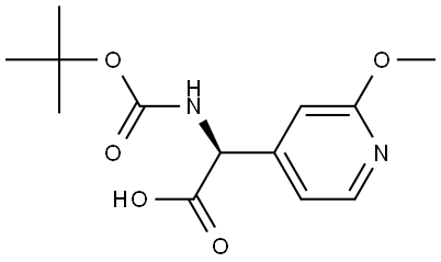 (S)-2-((tert-butoxycarbonyl)amino)-2-(2-methoxypyridin-4-yl)acetic acid 结构式