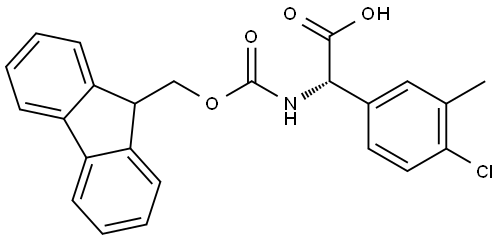 (S)-a-(Fmoc-amino)-4-chloro-3-methylbenzeneacetic acid 结构式