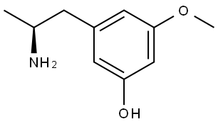 (S)-3-(2-aminopropyl)-5-methoxyphenol 结构式