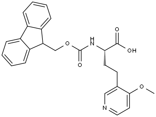 Fmoc-(S)-2-amino-4-(4-methoxypyridin-3-yl)butanoic acid 结构式
