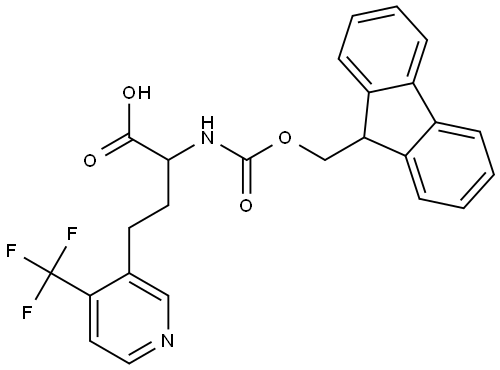 Fmoc-2-amino-4-(4-trifluoromethylpyridin-3-yl)butanoic acid 结构式