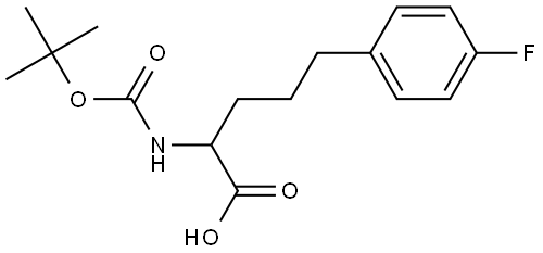 Boc-2-amino-5-(4-fluorophenyl)pentanoic acid 结构式