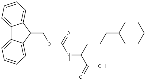 Fmoc-2-amino-5-cyclohexylpentanoic acid 结构式