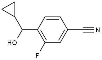 4-(Cyclopropylhydroxymethyl)-3-fluorobenzonitrile 结构式