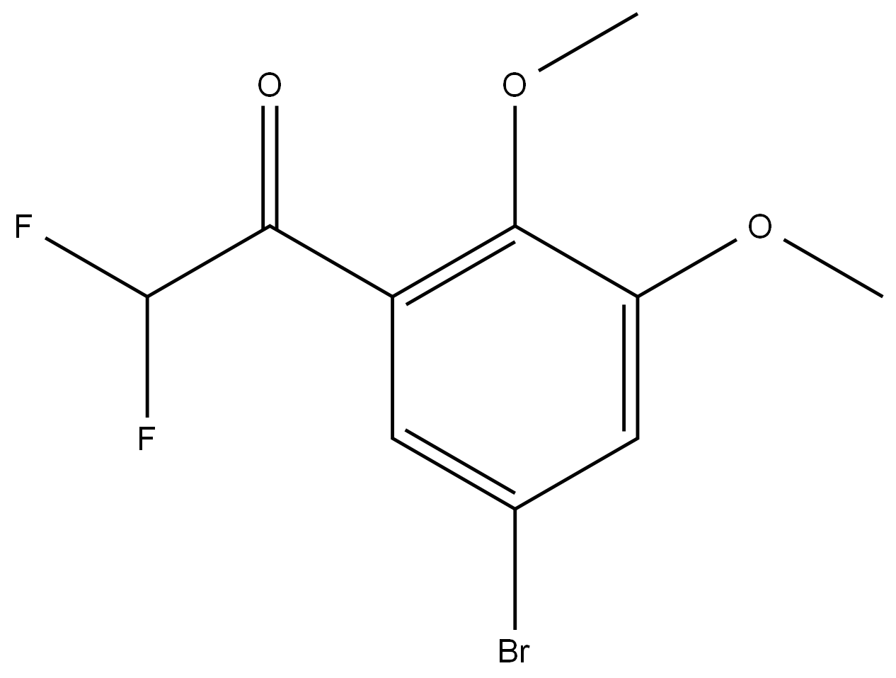 1-(5-bromo-2,3-dimethoxyphenyl)-2,2-difluoroethanone 结构式