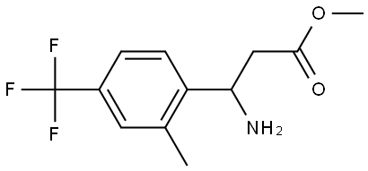 METHYL 3-AMINO-3-[2-METHYL-4-(TRIFLUOROMETHYL)PHENYL]PROPANOATE 结构式