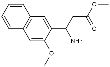 METHYL 3-AMINO-3-(3-METHOXYNAPHTHALEN-2-YL)PROPANOATE 结构式