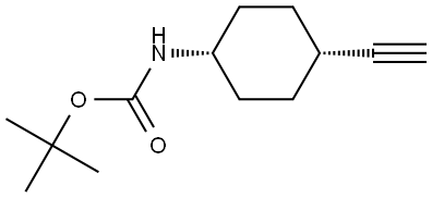 ((1S,4S)-4-乙炔基环己基)氨基甲酸叔丁酯 结构式