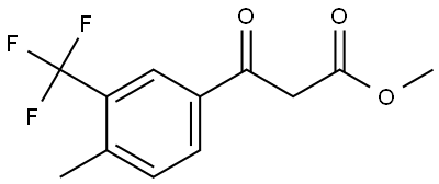 Methyl 4-methyl-β-oxo-3-(trifluoromethyl)benzenepropanoate 结构式