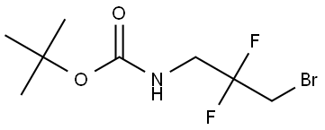 (3-溴-2,2-二氟丙基)氨基甲酸叔丁酯 结构式