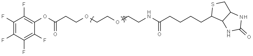 生物素-PEG36-五氟苯酚酯 结构式