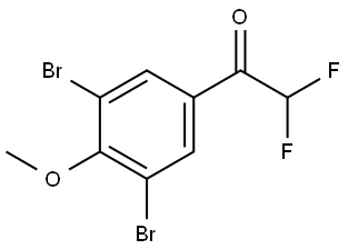 1-(3,5-dibromo-4-methoxyphenyl)-2,2-difluoroethanone 结构式