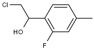 α-(Chloromethyl)-2-fluoro-4-methylbenzenemethanol 结构式