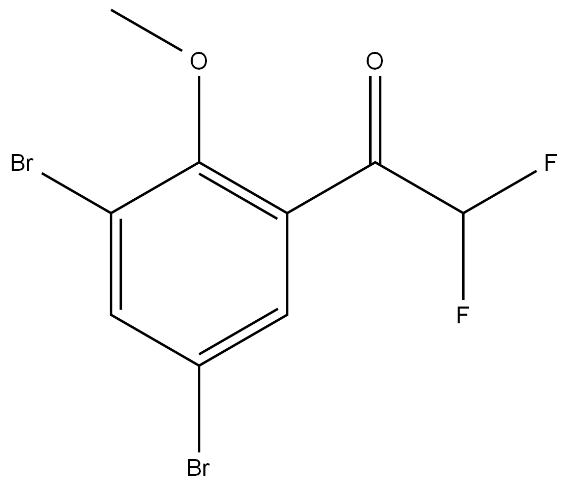 1-(3,5-dibromo-2-methoxyphenyl)-2,2-difluoroethanone 结构式