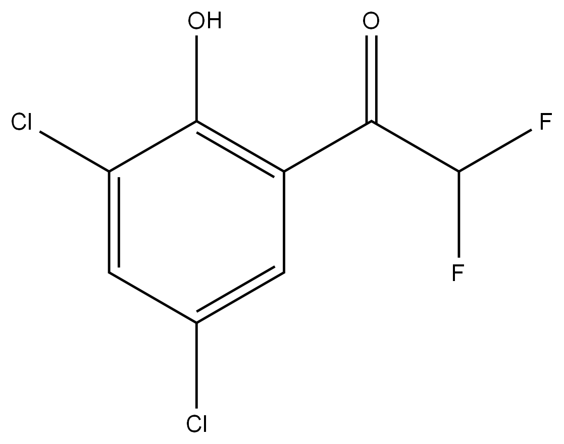 1-(3,5-dichloro-2-hydroxyphenyl)-2,2-difluoroethanone 结构式