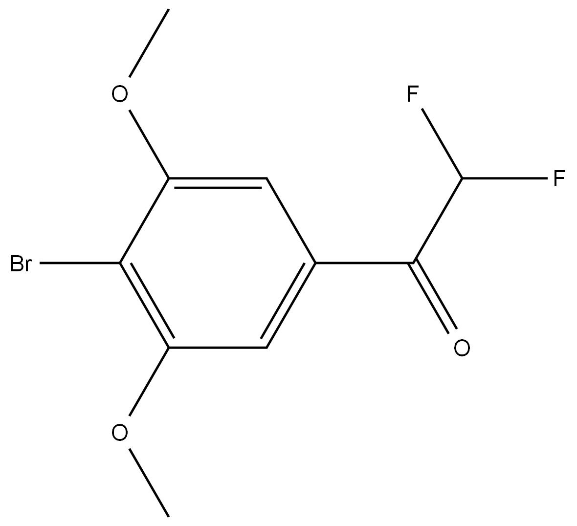 1-(4-bromo-3,5-dimethoxyphenyl)-2,2-difluoroethanone 结构式