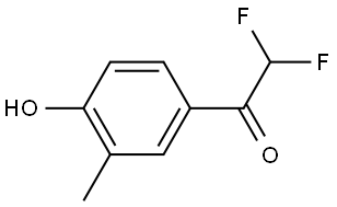 2,2-Difluoro-1-(4-hydroxy-3-methylphenyl)ethanone 结构式