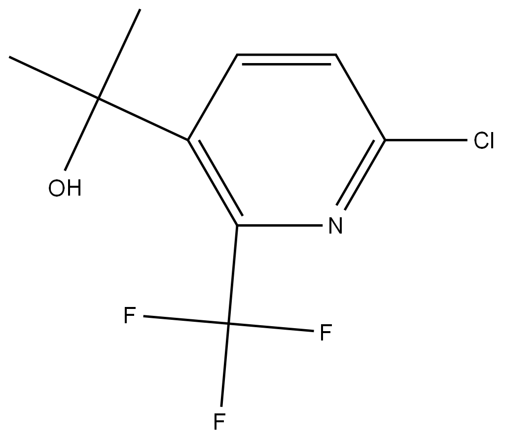 6-Chloro-α,α-dimethyl-2-(trifluoromethyl)-3-pyridinemethanol 结构式