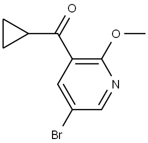 (5-Bromo-2-methoxy-3-pyridinyl)cyclopropylmethanone 结构式