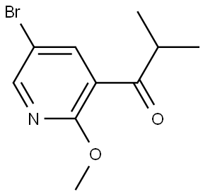 1-(5-Bromo-2-methoxy-3-pyridinyl)-2-methyl-1-propanone 结构式