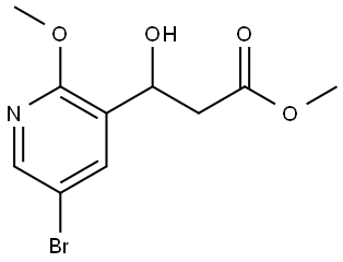 Methyl 5-bromo-β-hydroxy-2-methoxy-3-pyridinepropanoate 结构式