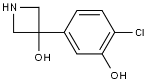 3-(4-Chloro-3-hydroxyphenyl)-3-azetidinol 结构式