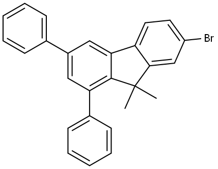 7-溴-9,9-二甲基-1,3-二苯基-9H-芴 结构式