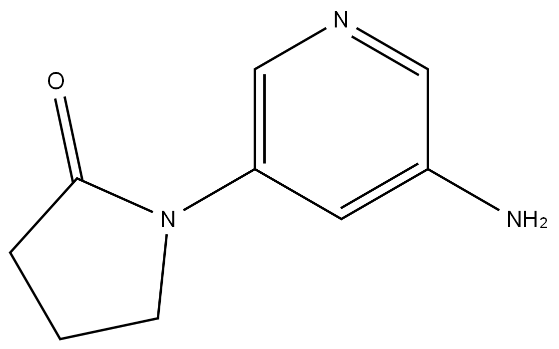 2-Pyrrolidinone, 1-(5-amino-3-pyridinyl)- 结构式