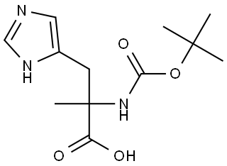 2-((tert-butoxycarbonyl)amino)-3-(1H-imidazol-4-yl)-2-methylpropanoic acid 结构式