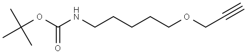 tert-butyl N-[5-(prop-2-yn-1-yloxy)pentyl]carbamate 结构式