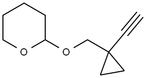 2-((1-ethynylcyclopropyl)methoxy)tetrahydro-2H-pyran 结构式