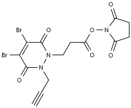 Dibromopyridazinediones-N-Propargyl-N'-Propionate NHS 结构式