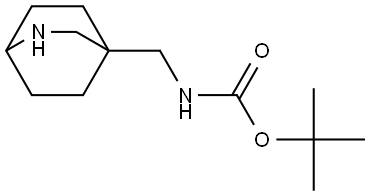 (2-氮杂双环[2.2.2]辛烷-4-基)甲基)氨基甲酸叔丁酯 结构式