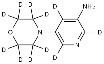 5-(morpholino-d8)pyridin-2,4,6-d3-3-amine 结构式