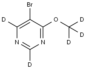 5-bromo-4-(methoxy-d3)pyrimidine-2,6-d2 结构式