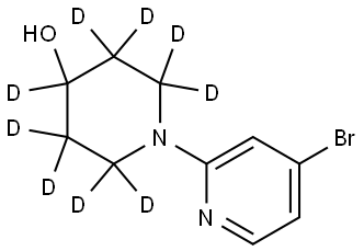 1-(4-bromopyridin-2-yl)piperidin-2,2,3,3,4,5,5,6,6-d9-4-ol 结构式