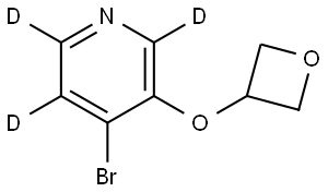 4-bromo-3-(oxetan-3-yloxy)pyridine-2,5,6-d3 结构式