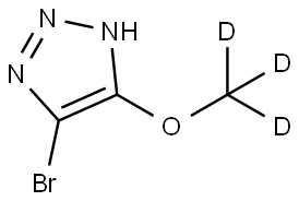 4-bromo-5-(methoxy-d3)-1H-1,2,3-triazole 结构式