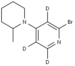 2-bromo-4-(2-methylpiperidin-1-yl)pyridine-3,5,6-d3 结构式