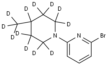 2-bromo-6-(4-(methyl-d3)piperidin-1-yl-2,2,3,3,4,5,5,6,6-d9)pyridine 结构式